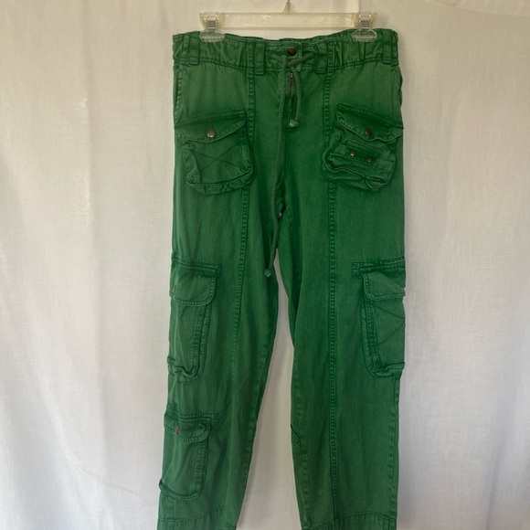 Free People We the Free Tahiti Green Cargo Utility Pants Size Small - Picture 4 of 6